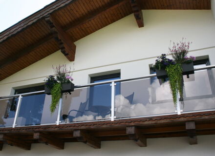 Gemütlicher Balkon vom Appartement Vogelnest